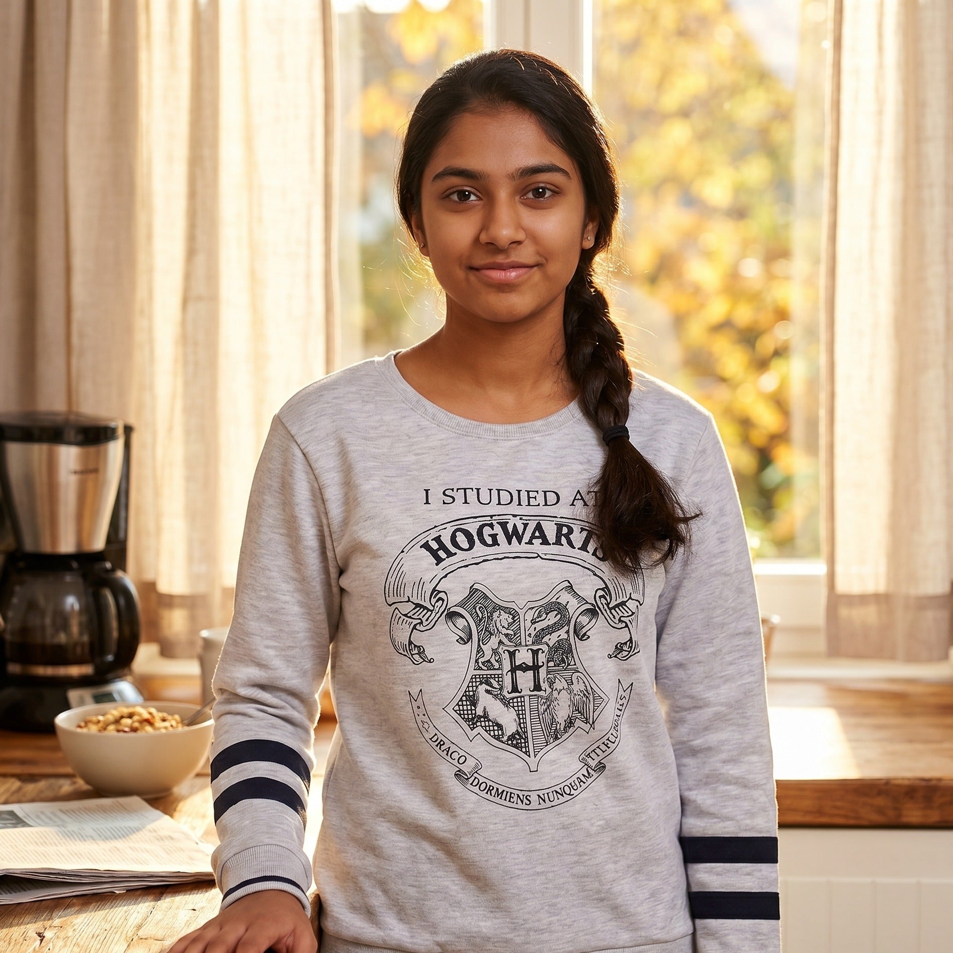 Product image Harry Potter - I Studied at Hogwarts Women's Sweater Grey