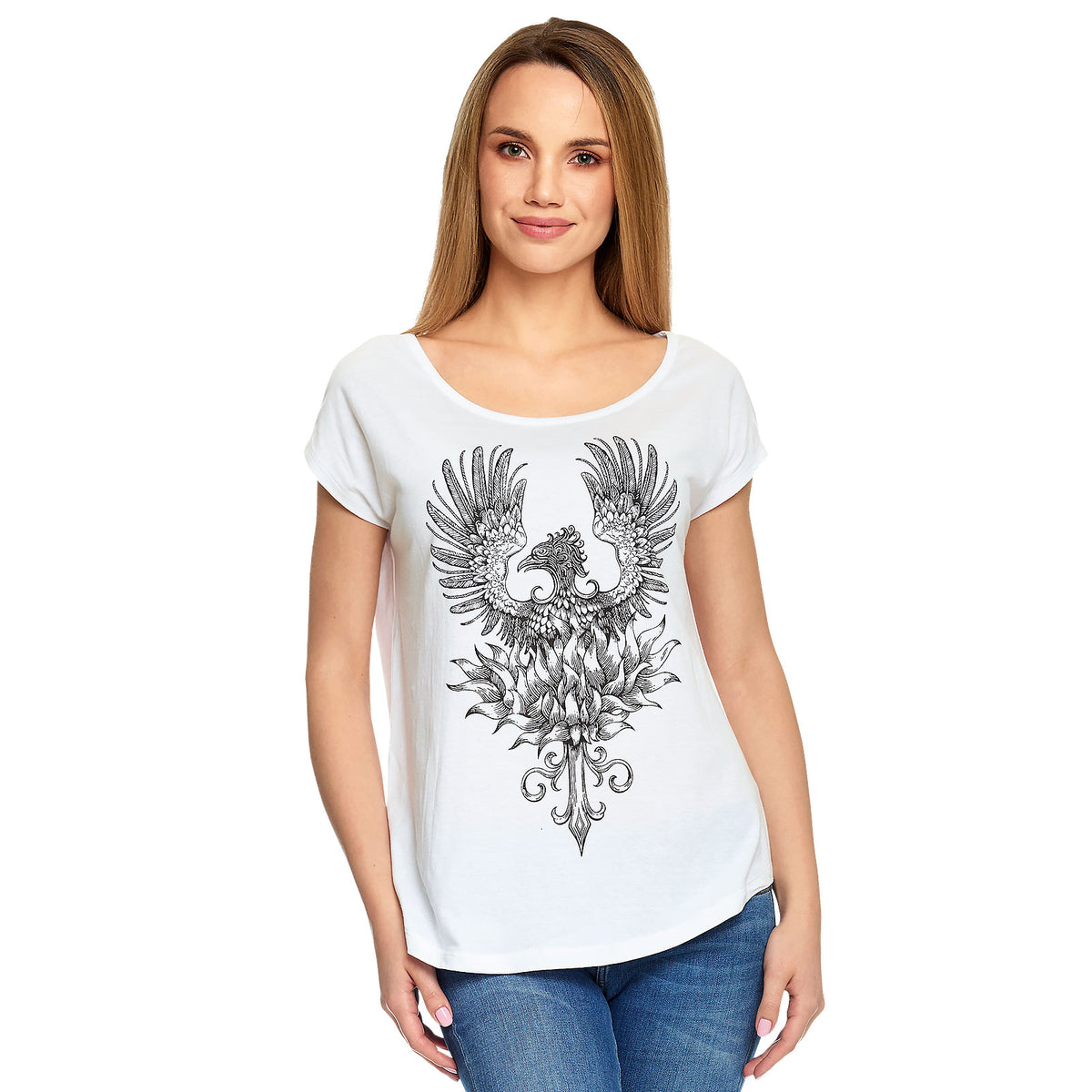Productafbeelding Harry Potter - Phoenix T-shirt Dames wit