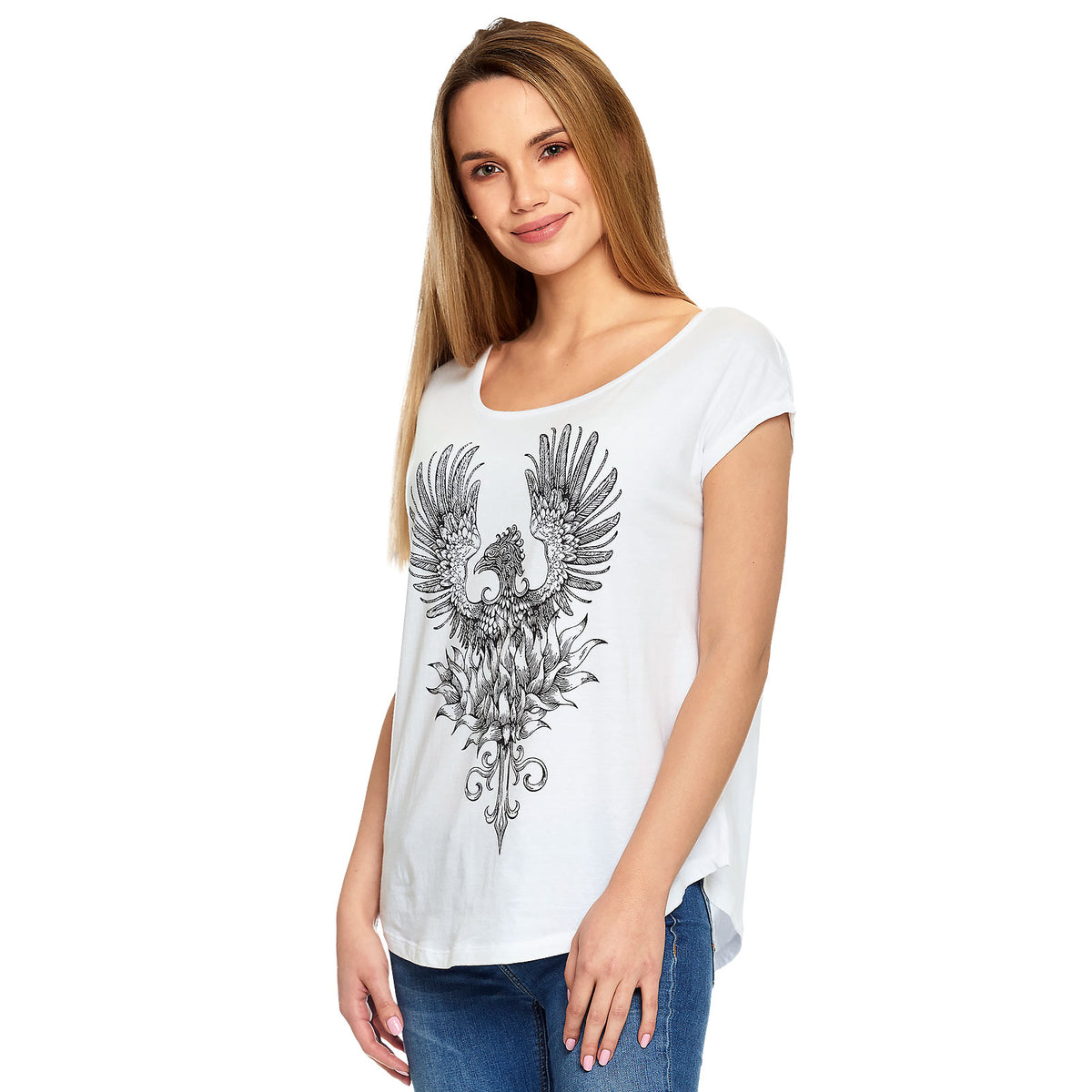 Productafbeelding Harry Potter - Phoenix T-shirt Dames wit
