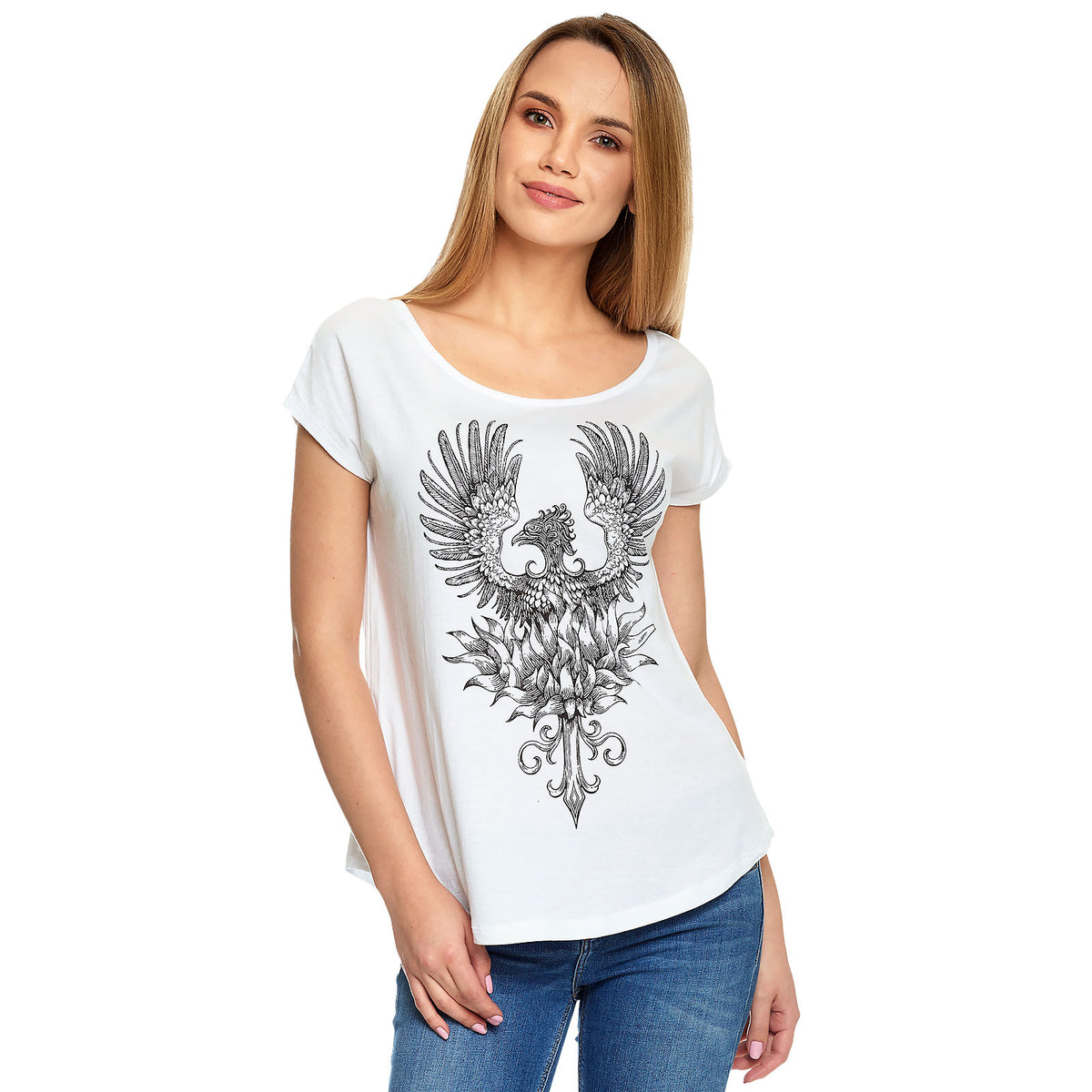 Productafbeelding Harry Potter - Phoenix T-shirt Dames wit