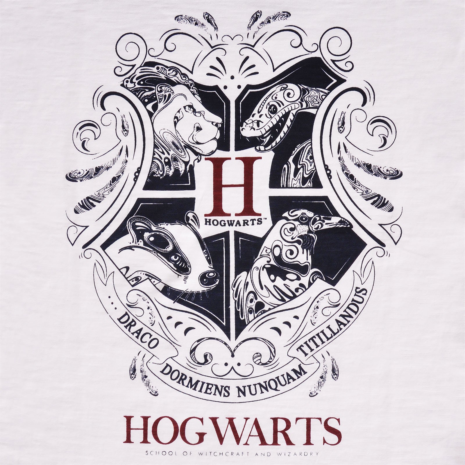 Productafbeelding Harry Potter - Hogwarts Wapenschild Dames T-shirt Wit