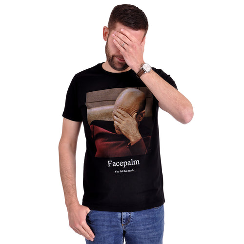 Productafbeelding Star Trek - Picard Facepalm T-shirt zwart