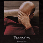 Productafbeelding Star Trek - Picard Facepalm T-shirt zwart