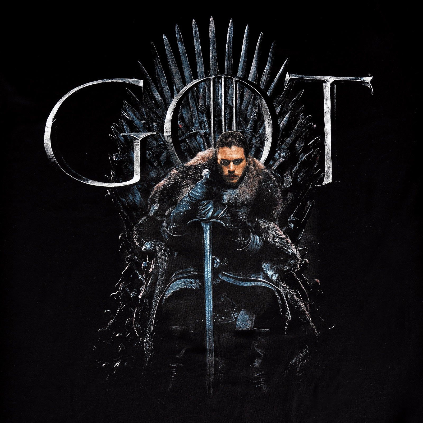 Productafbeelding Game of Thrones - Jon Snow Voor De Troon T-shirt zwart