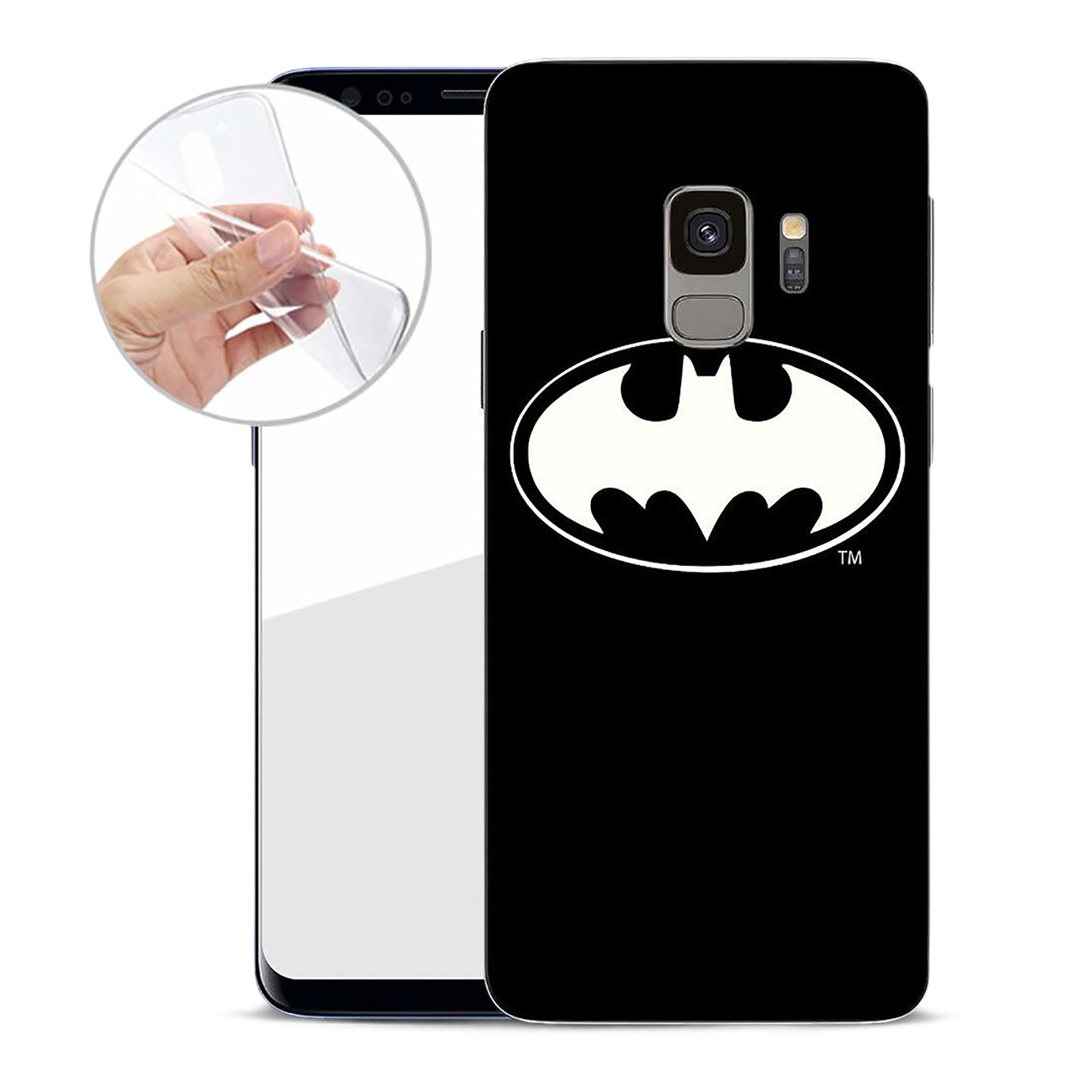 Productafbeelding Batman - Logo Samsung Galaxy S9 Telefoonhoesje Siliconen Zwart