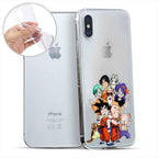 Productafbeelding Dragon Ball - Personages iPhone X / XS Telefoonhoesje Siliconen Transparant