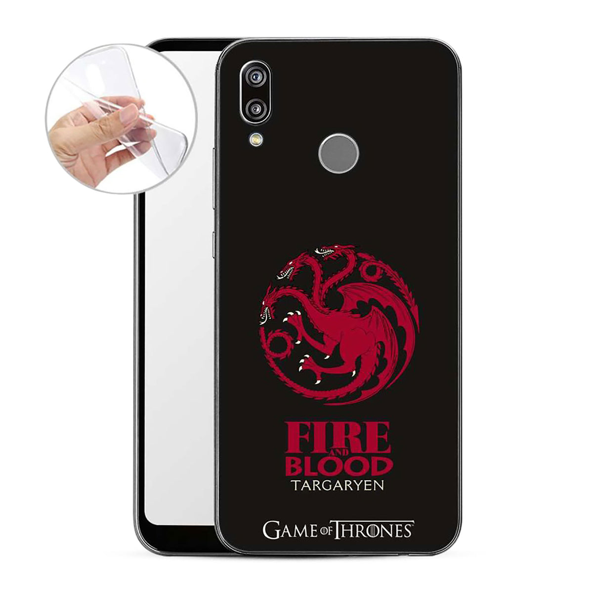Productafbeelding Game of Thrones - Targaryen Wapenschild Huawei P20 Lite Telefoonhoesje Siliconen Zwart