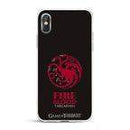 Productafbeelding Game of Thrones - Targaryen Wapen iPhone X / XS Siliconen Hoesje Zwart