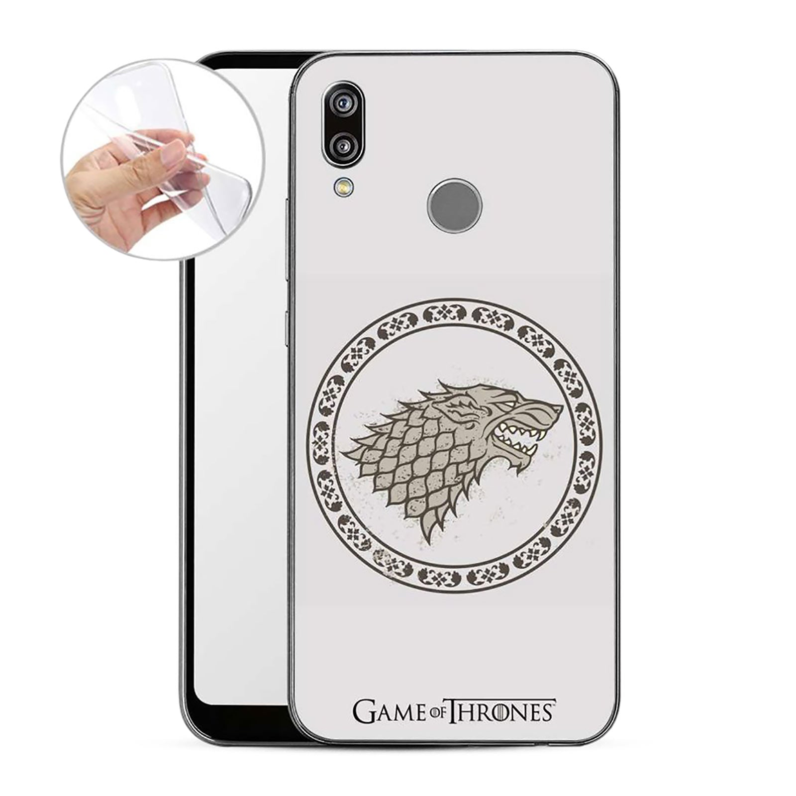 Productafbeelding Game of Thrones - Stark wapen Huawei P20 Lite telefoonhoesje siliconen wit