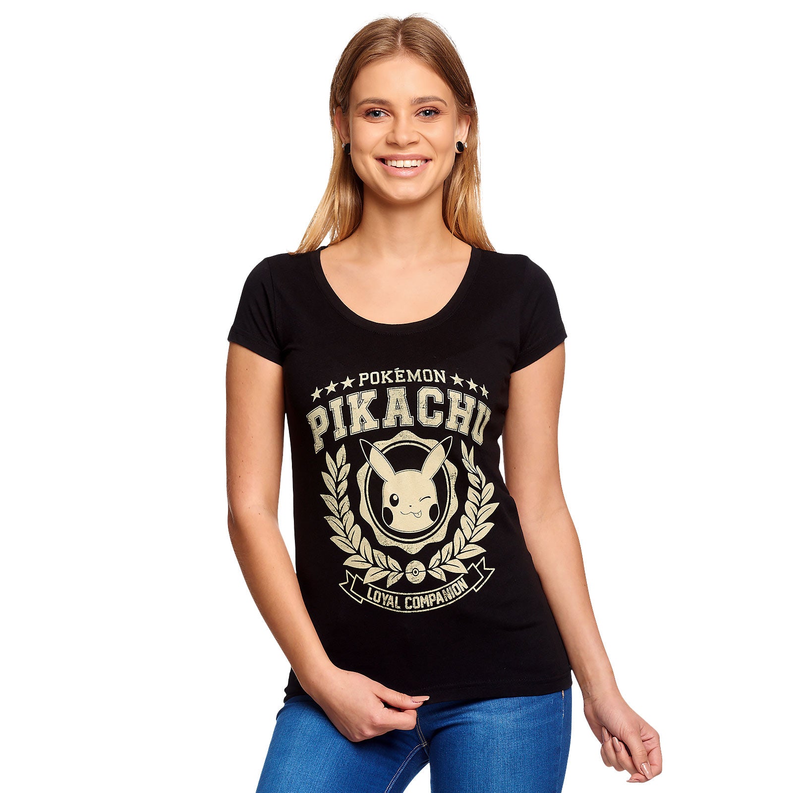 Productafbeelding Pokemon - Pikachu Loyal Companion Dames T-shirt Zwart