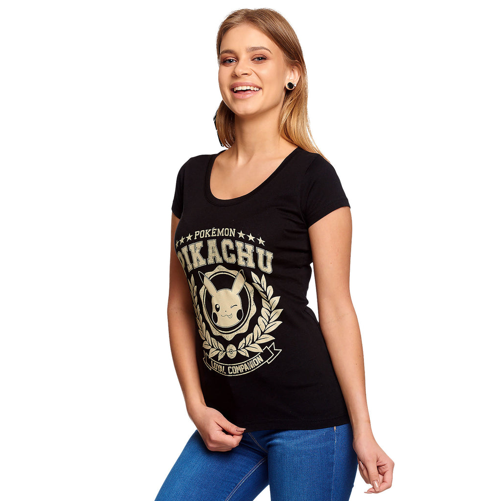 Productafbeelding Pokemon - Pikachu Loyal Companion Dames T-shirt Zwart