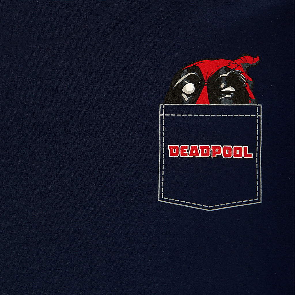 Productafbeelding Deadpool - Pocket T-shirt blauw