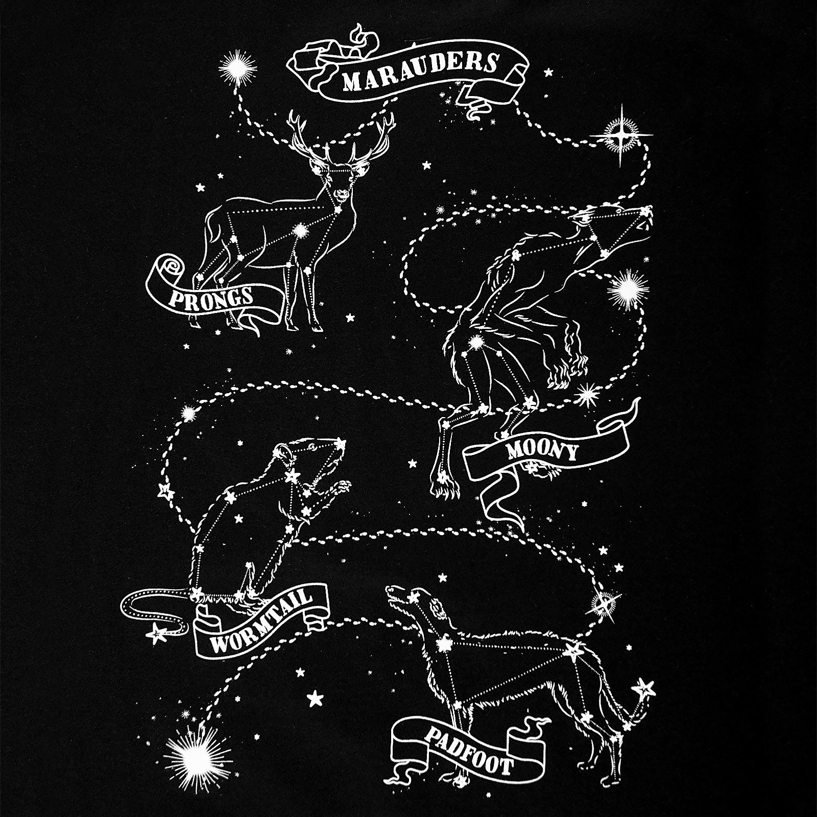 Productafbeelding Harry Potter - Marauders Astrologie T-Shirt Zwart