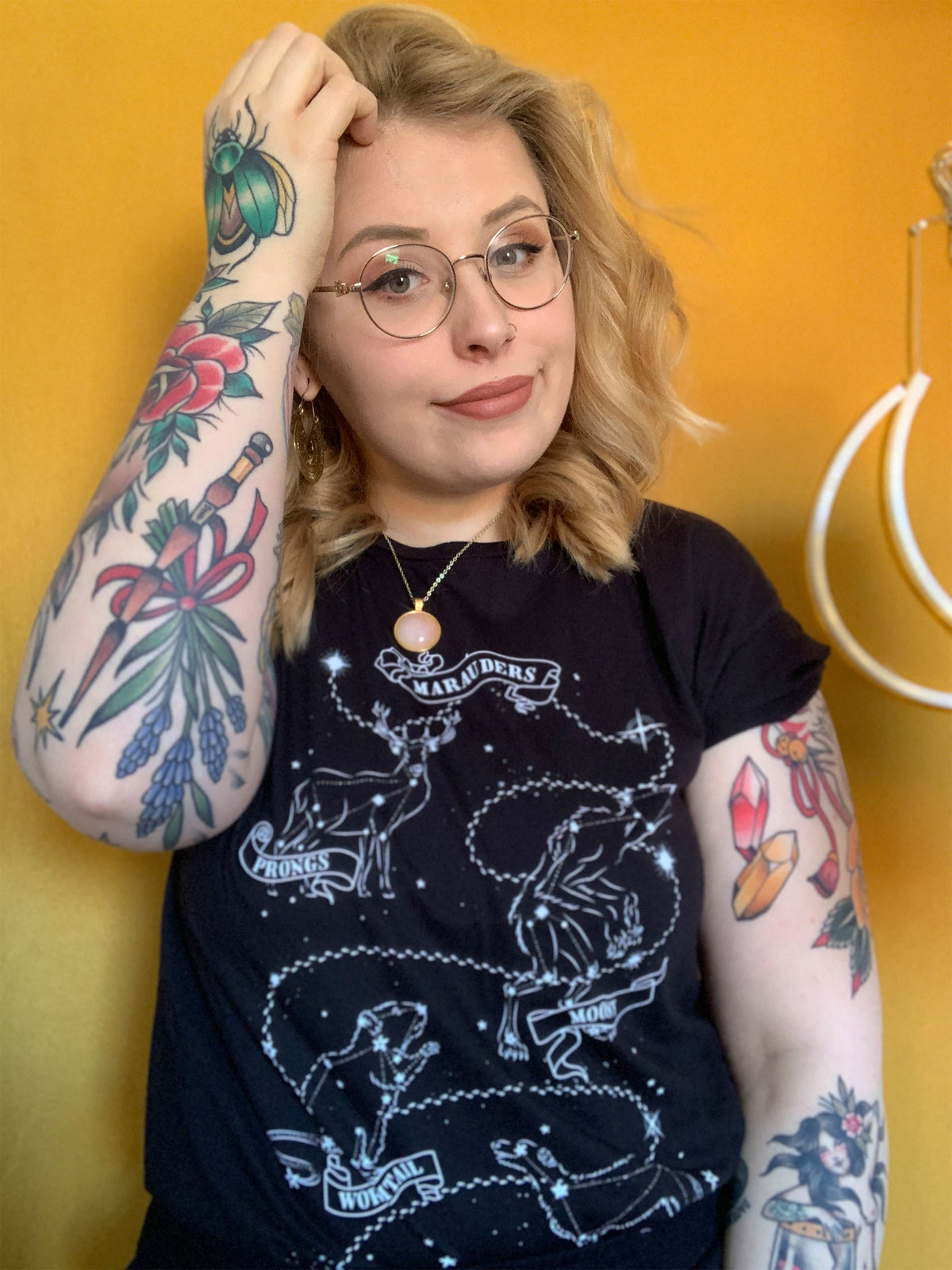 Productafbeelding Harry Potter - Marauders Astrologie T-Shirt Zwart