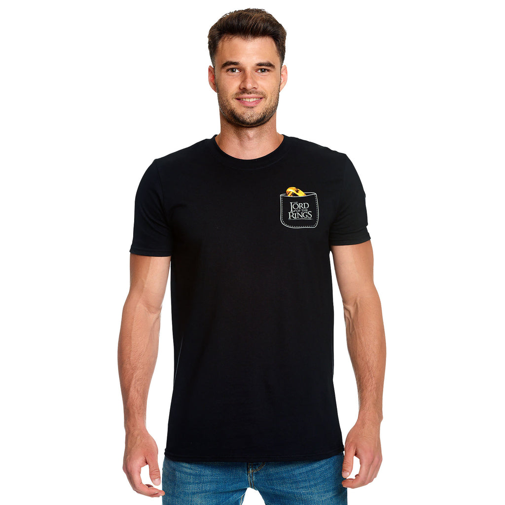 Productafbeelding Heer der Ringen - De Ene Ring Pocket T-Shirt zwart