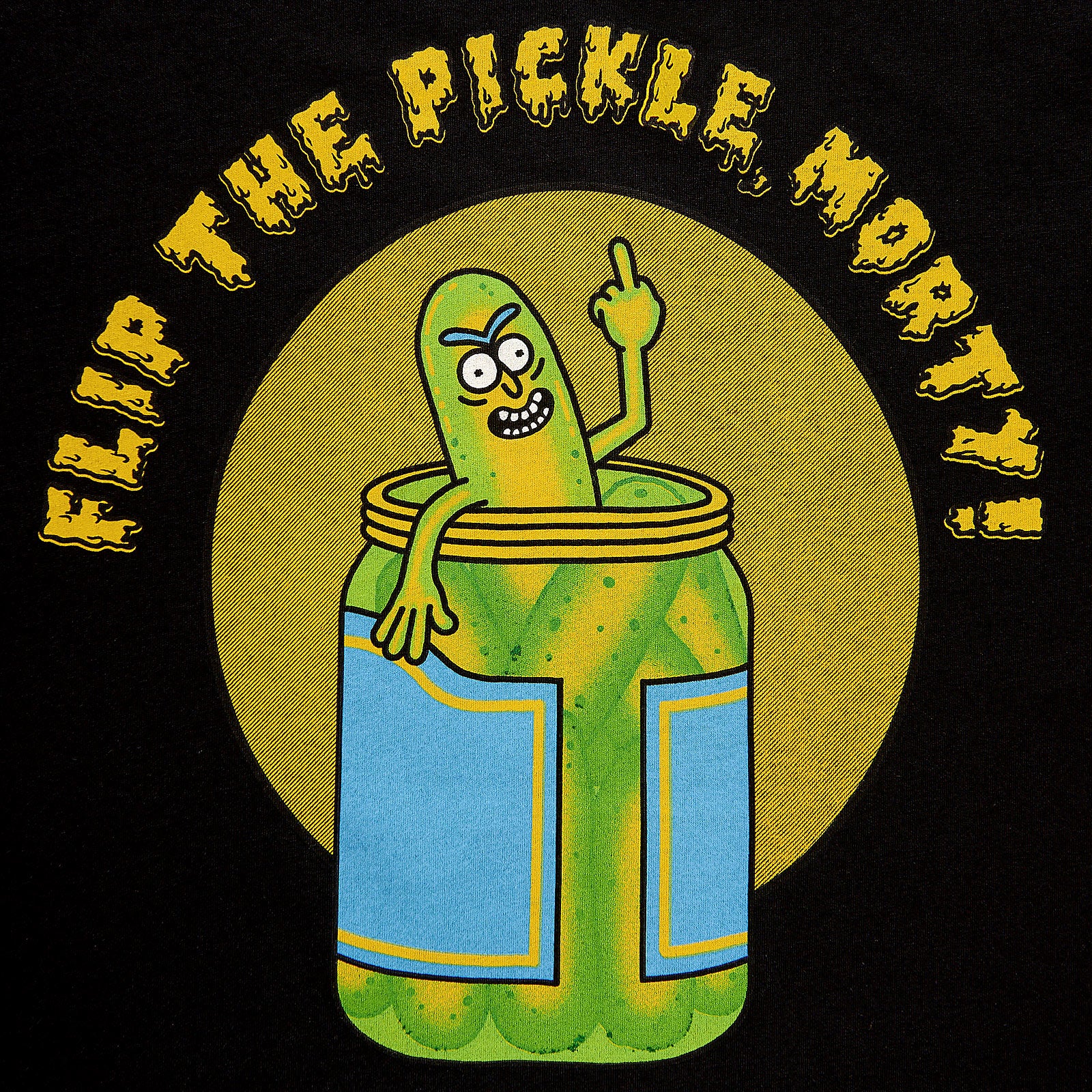 Productafbeelding Rick en Morty - Flip the Pickle T-shirt zwart