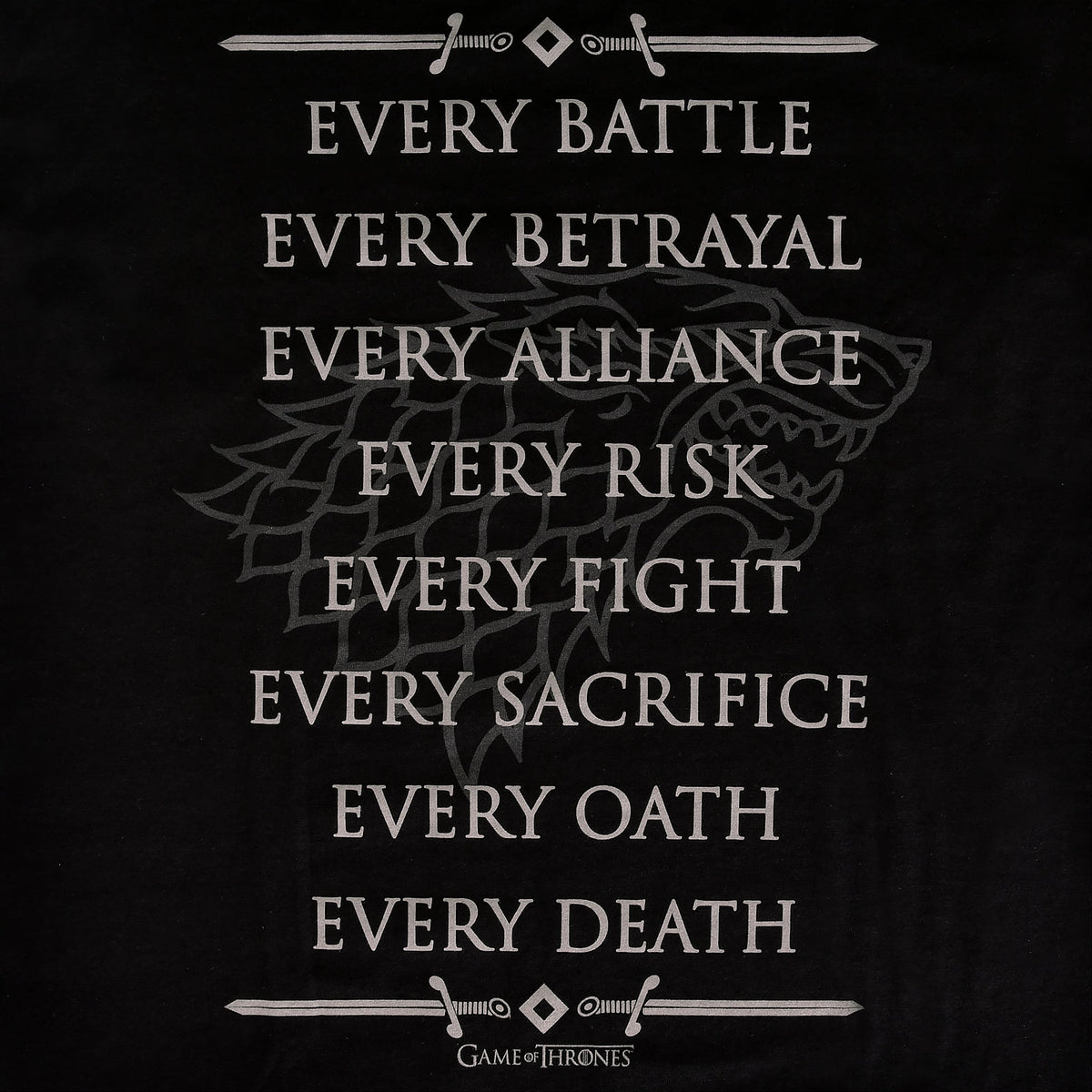 Product image Stark For The Throne T-Shirt black - Game of Thrones