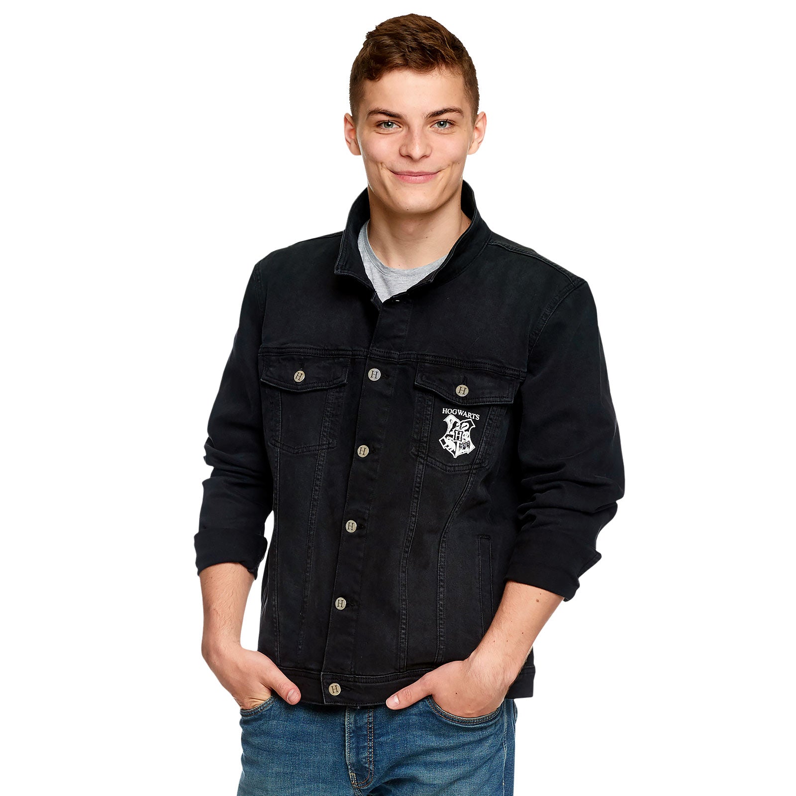Productafbeelding Harry Potter - Hogwarts Wapen Jeansjasje Zwart