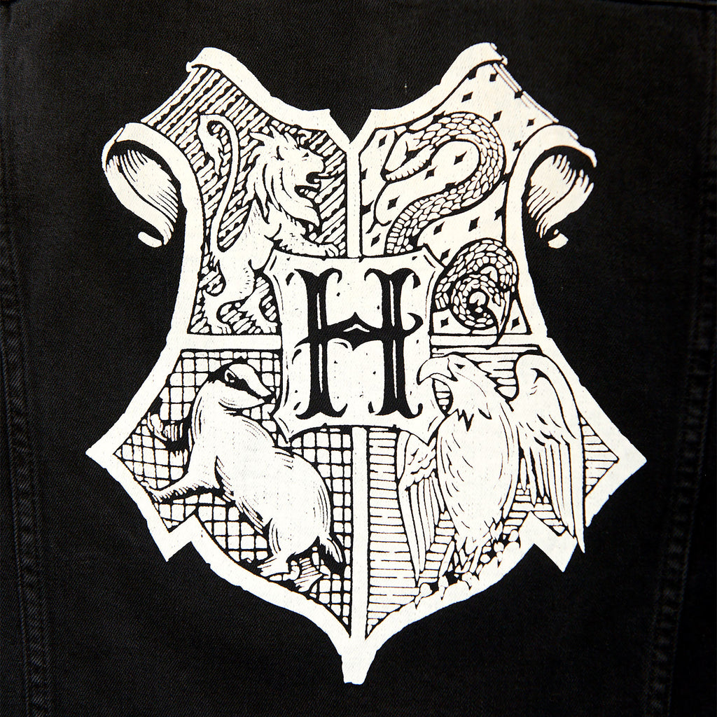 Productafbeelding Harry Potter - Hogwarts Wapen Jeansjasje Zwart