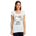 Productafbeelding Hello Kitty - Pastel Kitty Dames T-shirt Wit