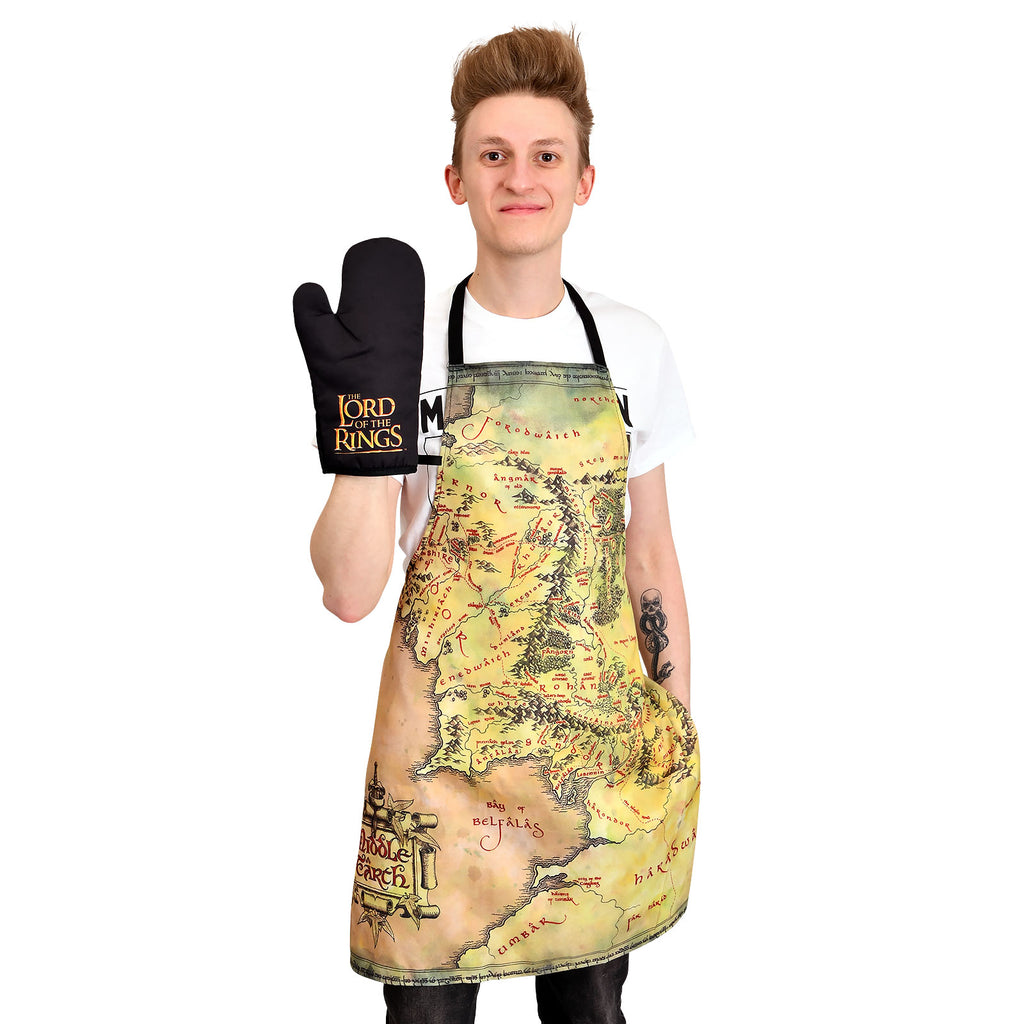 Productafbeelding Heer der Ringen - Midden-aarde Kaart Schort met Ovenhandschoen