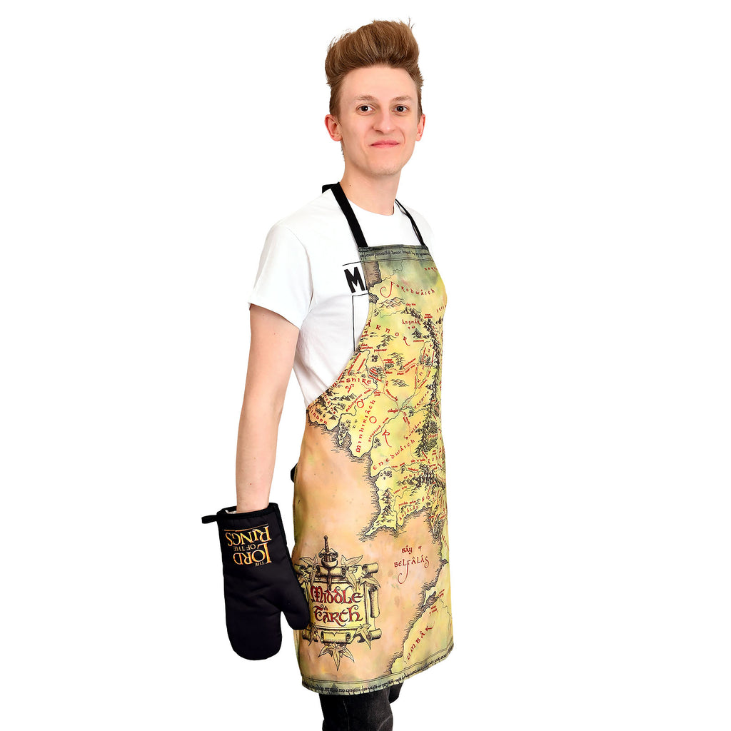 Productafbeelding Heer der Ringen - Midden-aarde Kaart Schort met Ovenhandschoen