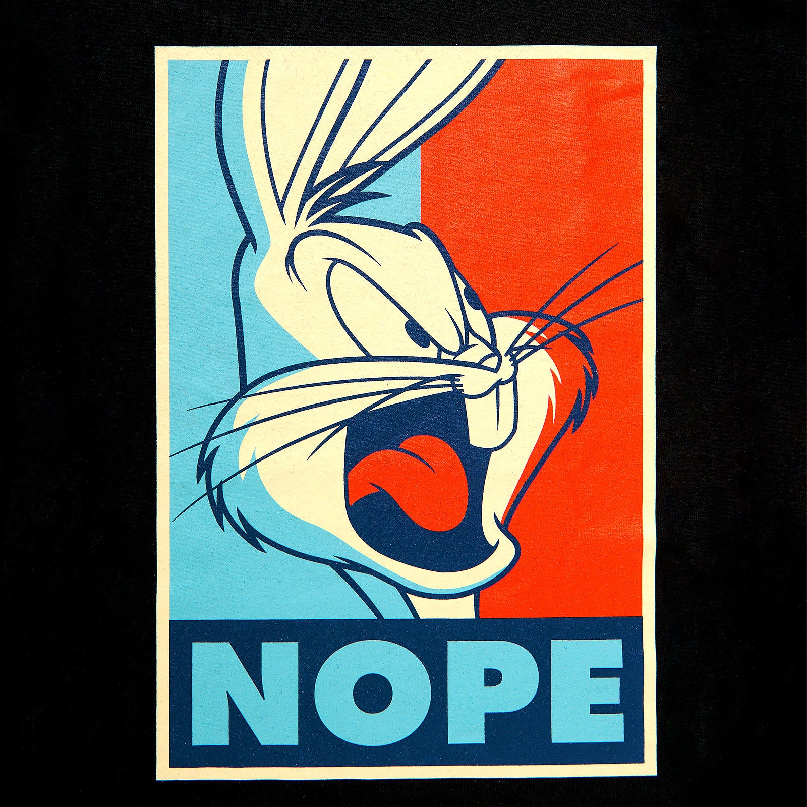 Productafbeelding Looney Tunes - Bugs Bunny Nope Poster T-Shirt Zwart