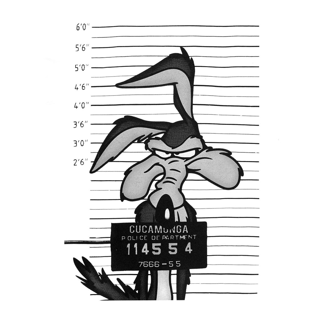 Productafbeelding Looney Tunes - Wile E. Coyote Mugshot T-Shirt wit