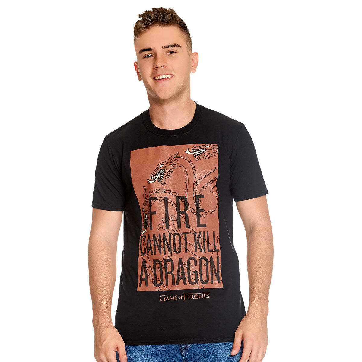Productafbeelding Game of Thrones - Vuur Kan geen Draak Doden Targaryen T-Shirt zwart