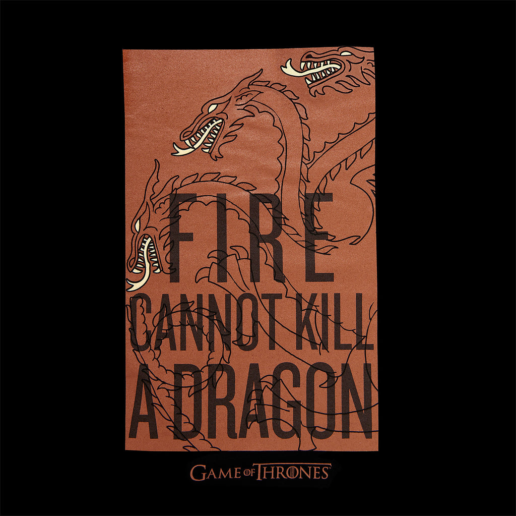 Productafbeelding Game of Thrones - Vuur Kan geen Draak Doden Targaryen T-Shirt zwart