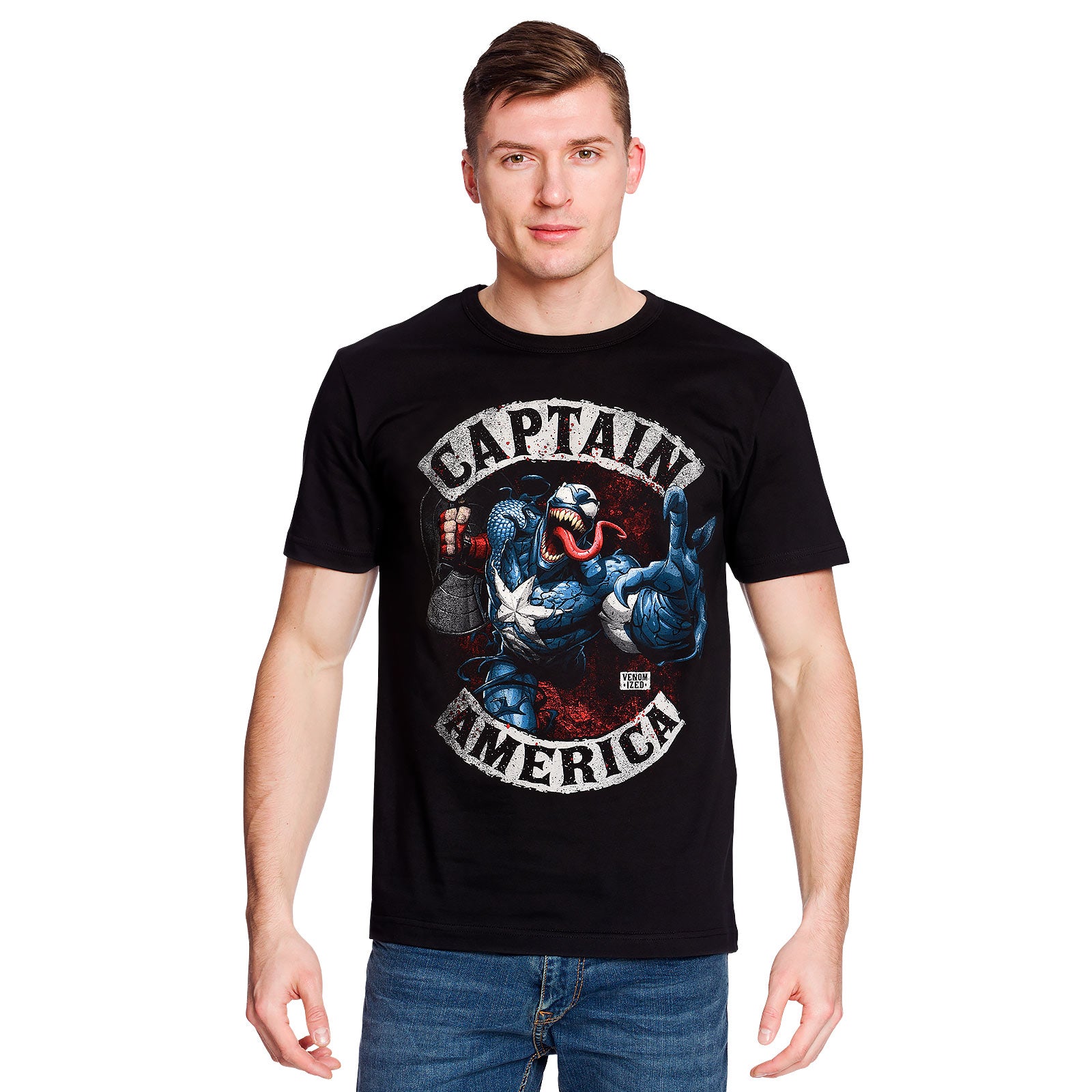 Productafbeelding Captain America - Venomized T-shirt zwart