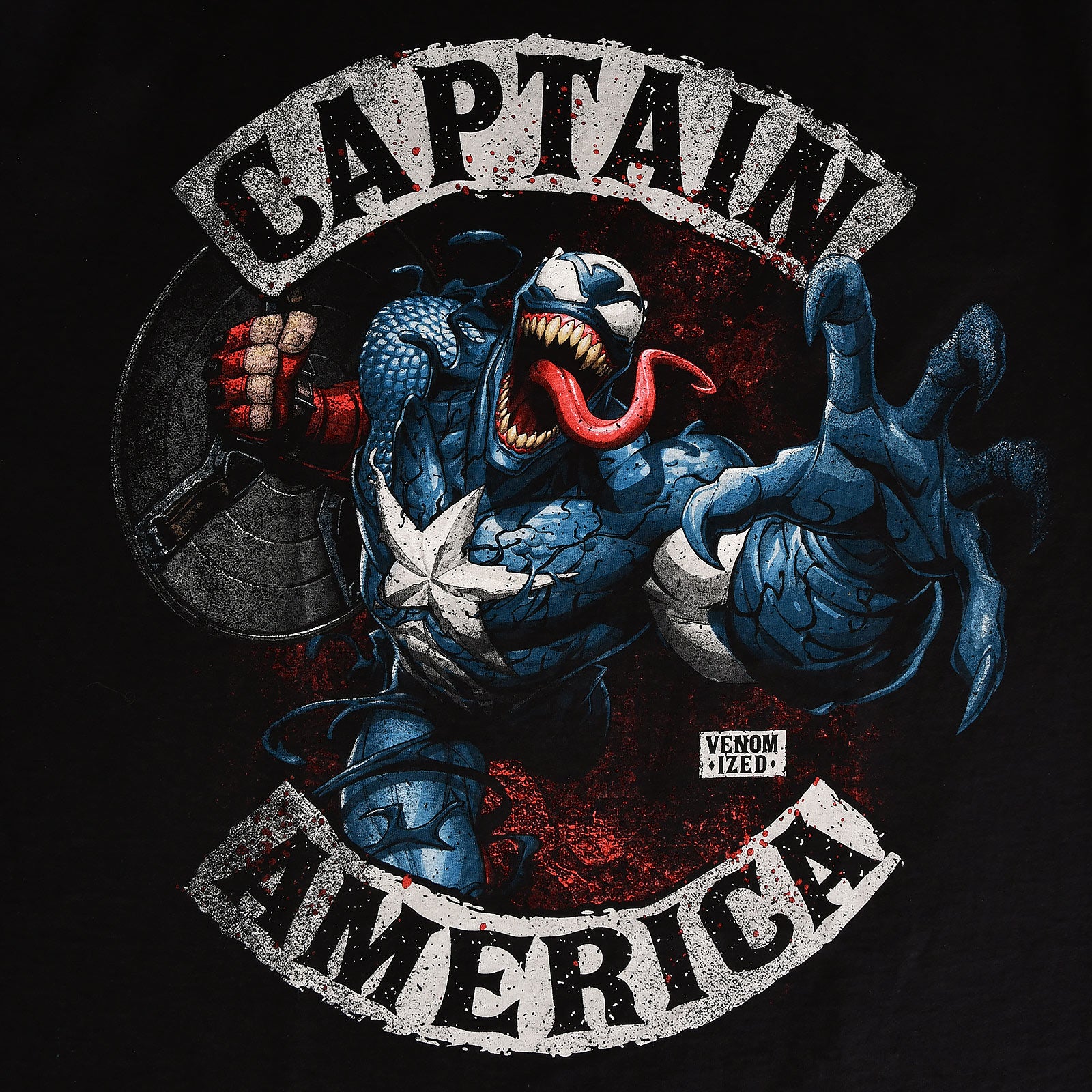 Productafbeelding Captain America - Venomized T-shirt zwart