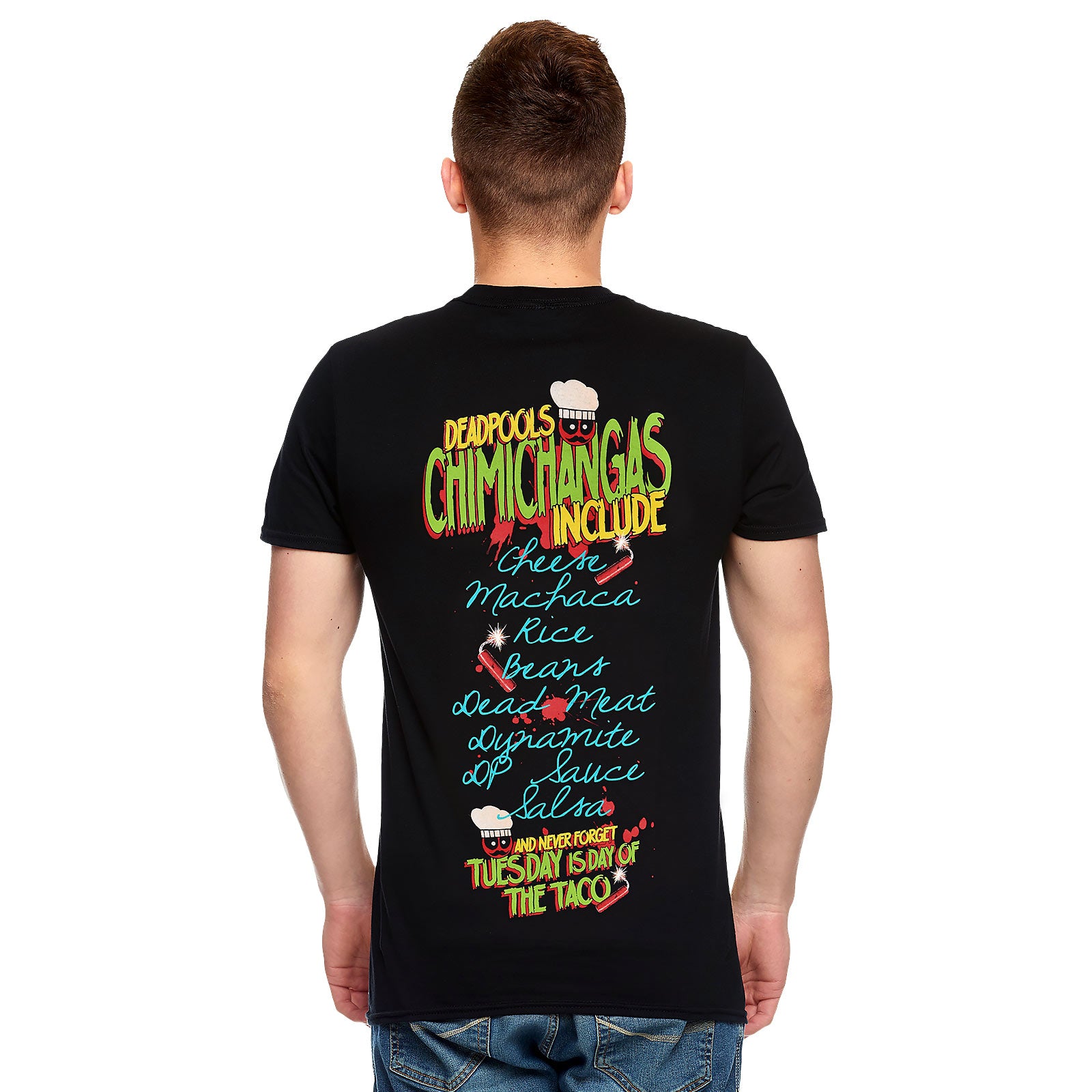 Productafbeelding Deadpool - Chimichangas Love T-shirt zwart