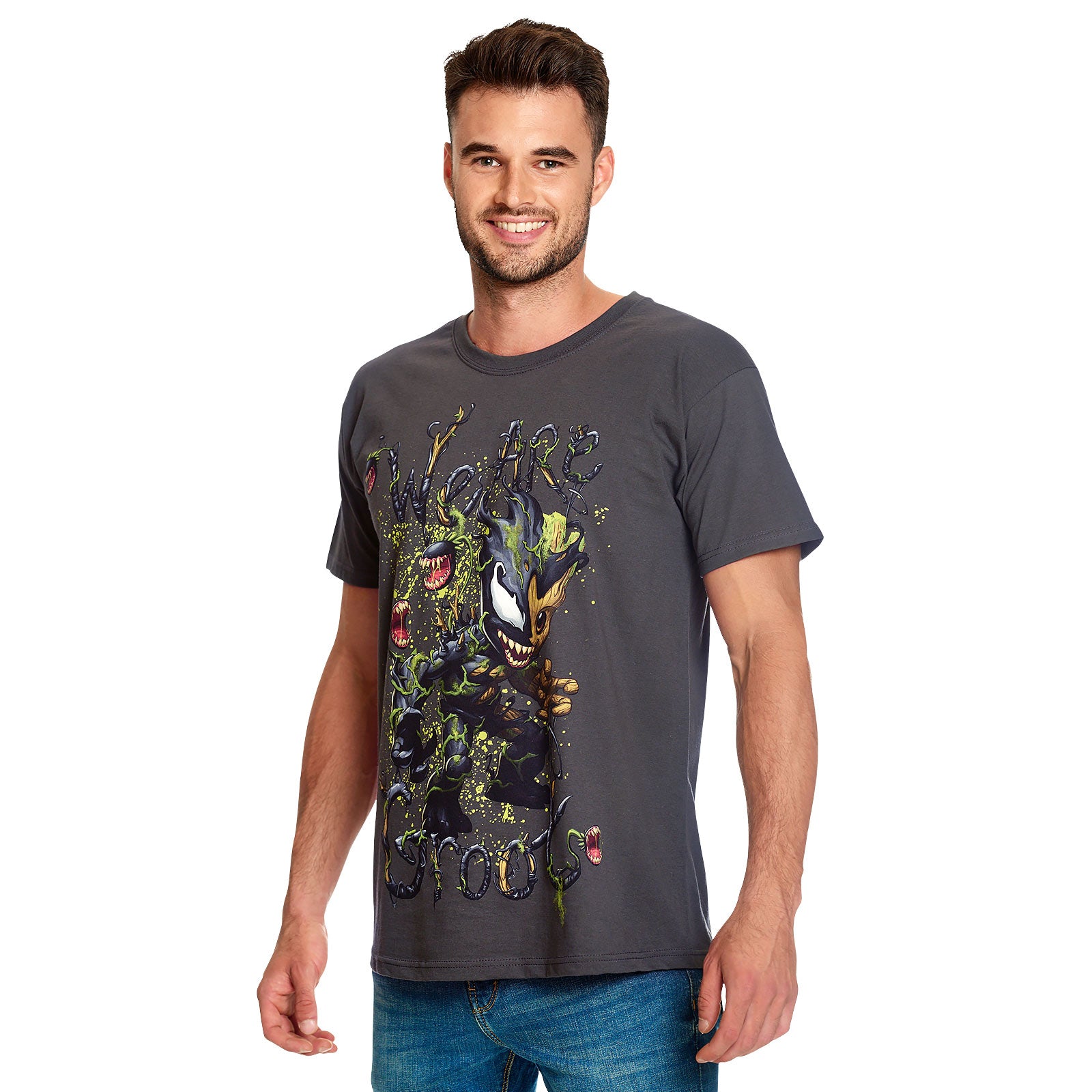 Productafbeelding Guardians of the Galaxy - Venomized Groot T-shirt grijs