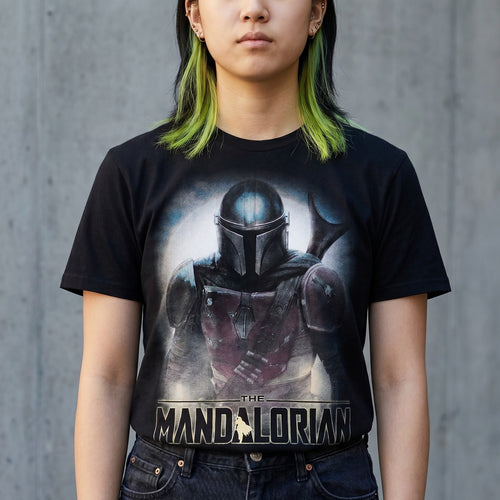 Productafbeelding The Mandalorian Fighter T-Shirt zwart - Star Wars