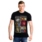 Productafbeelding Game of Thrones - Huizen Wapens T-shirt zwart