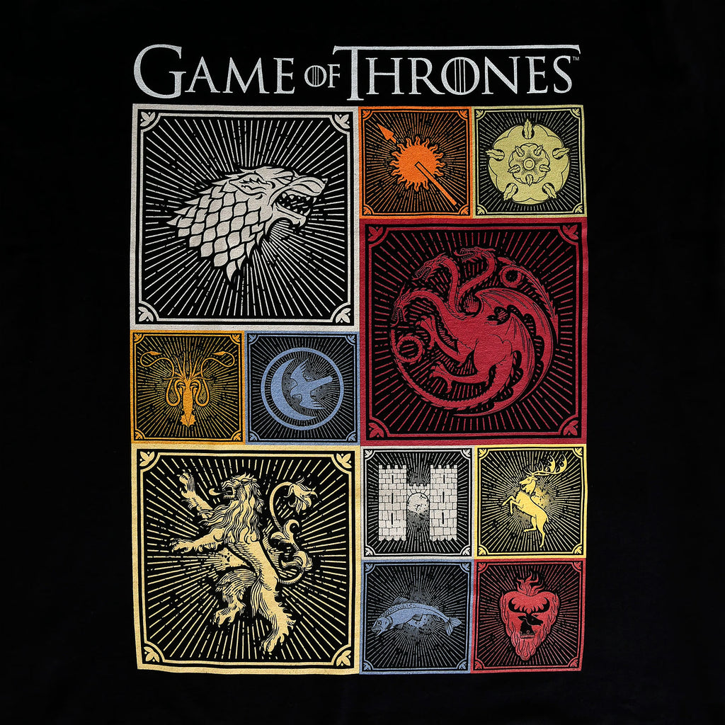 Productafbeelding Game of Thrones - Huizen Wapens T-shirt zwart