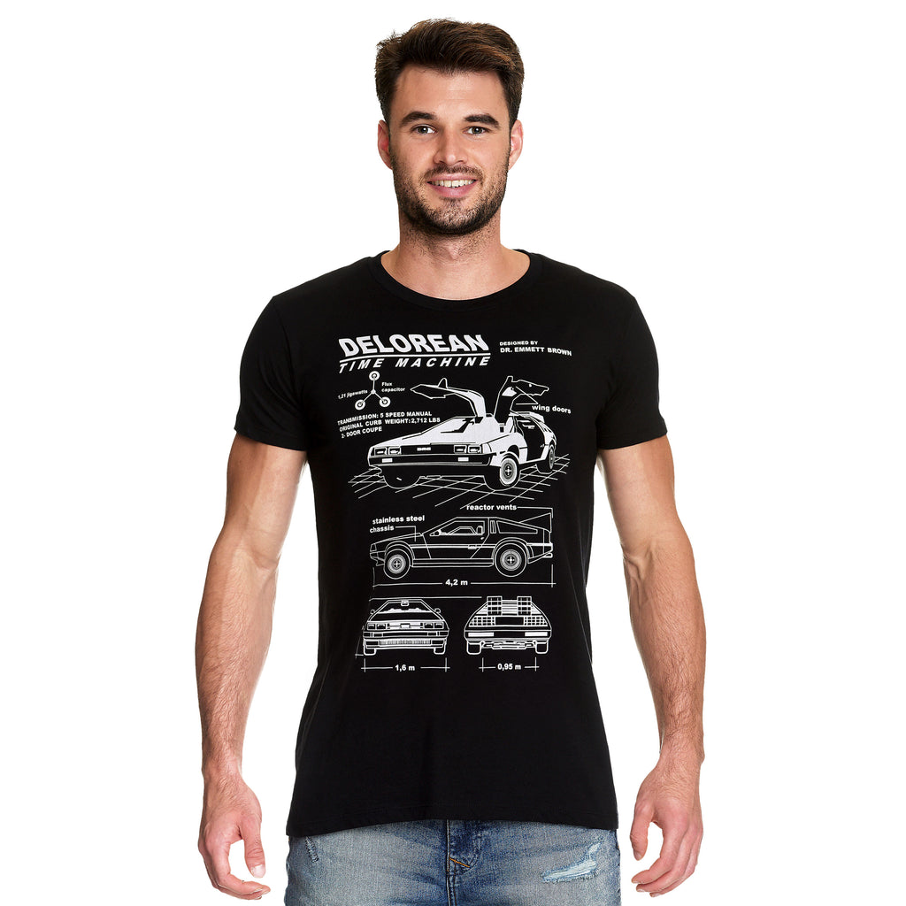 Productafbeelding Terug naar de Toekomst - DeLorean T-shirt zwart