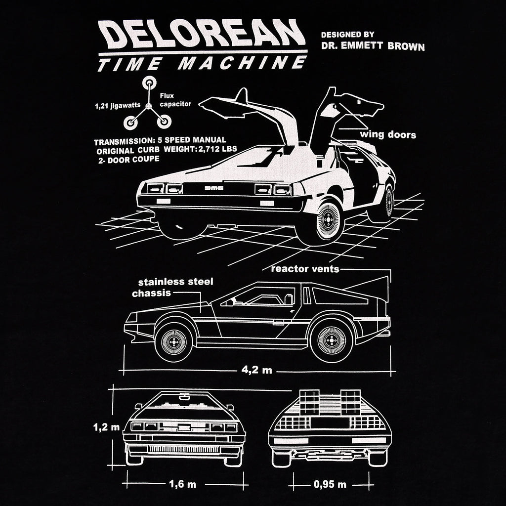 Productafbeelding Terug naar de Toekomst - DeLorean T-shirt zwart