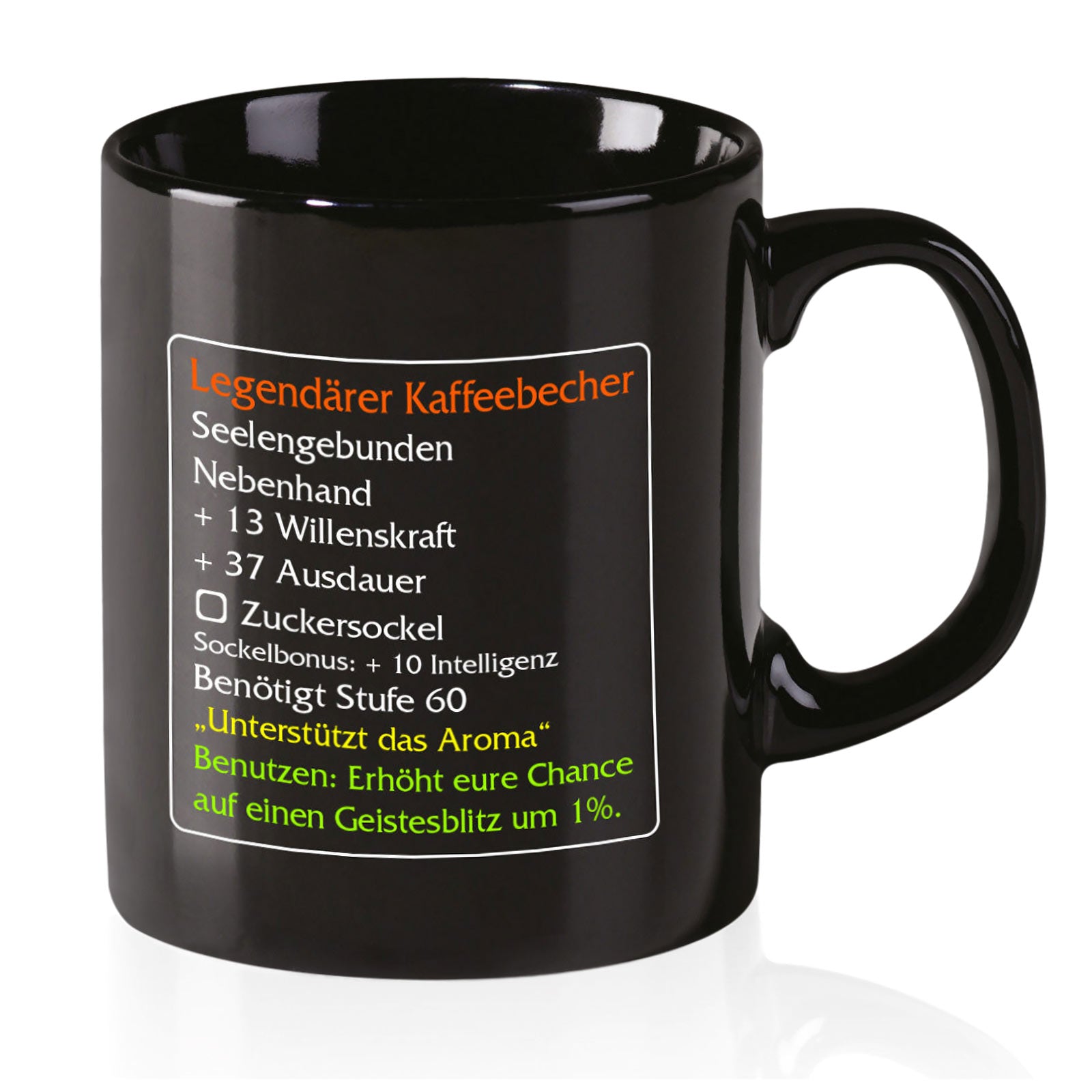 Productafbeelding Legendarische koffiemok Level 60 - MMO-item Classic fan mok