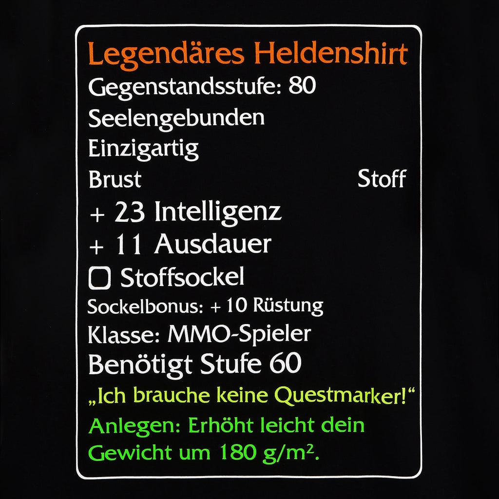 Productafbeelding Niveau-60-Item Legendarische Helden Klassiek T-Shirt Zwart