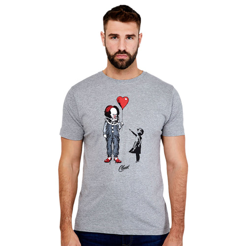Productafbeelding Pennywise met Hart Ballon T-Shirt voor Stephen King's IT Fans