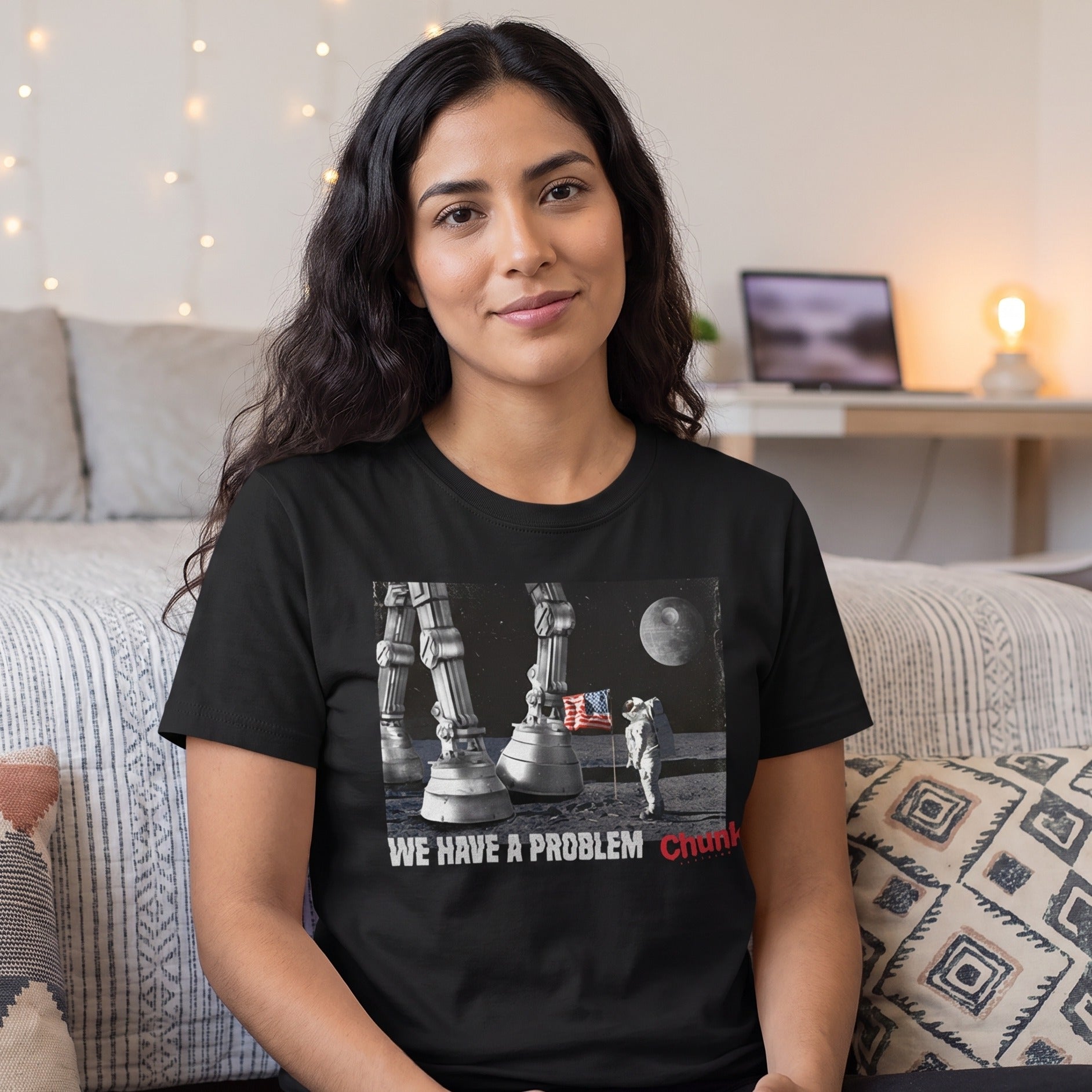 Productafbeelding Houston We Hebben een Probleem T-Shirt voor Star Wars Fans Zwart