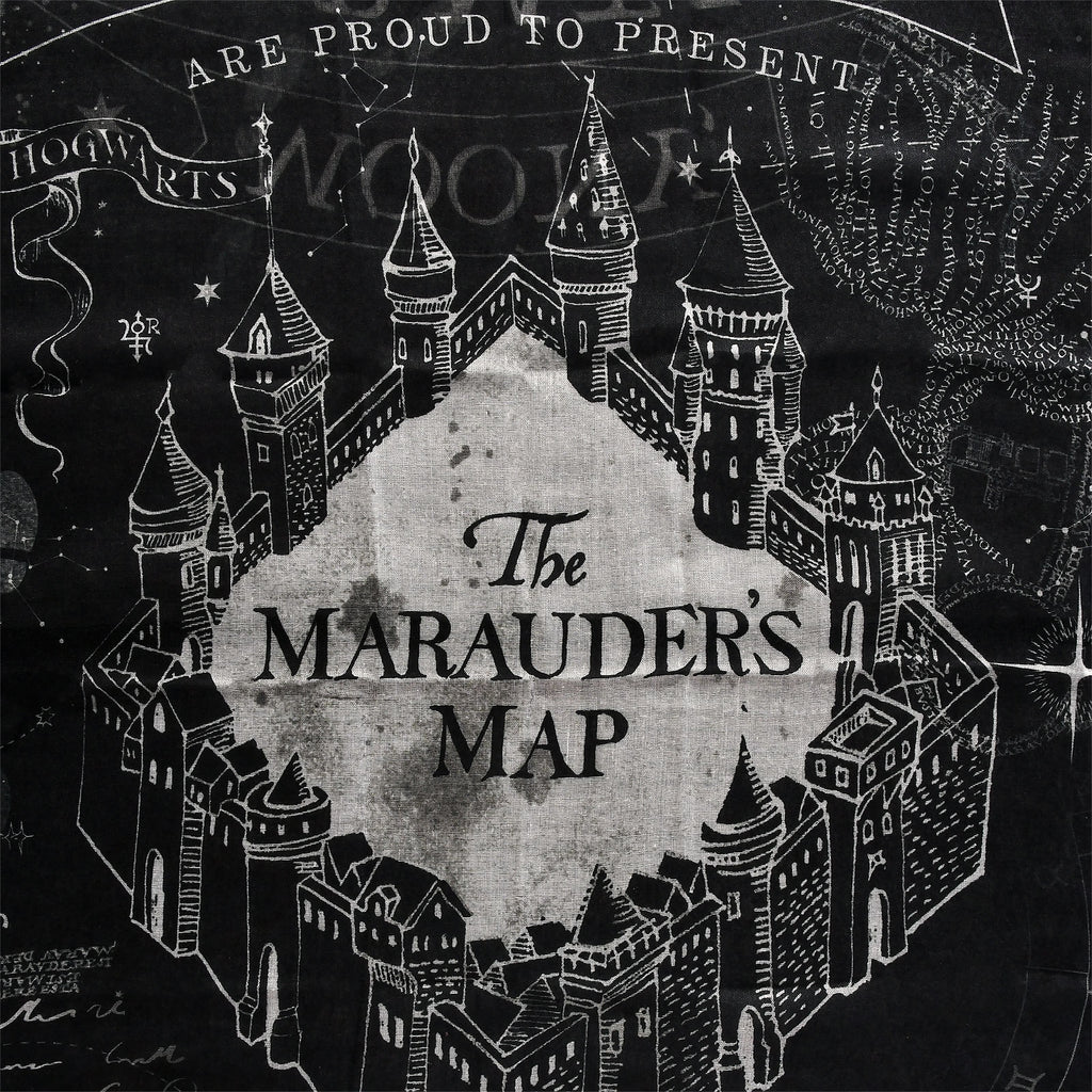 Productafbeelding Harry Potter - Marauders Map Loop Sjaal Zwart