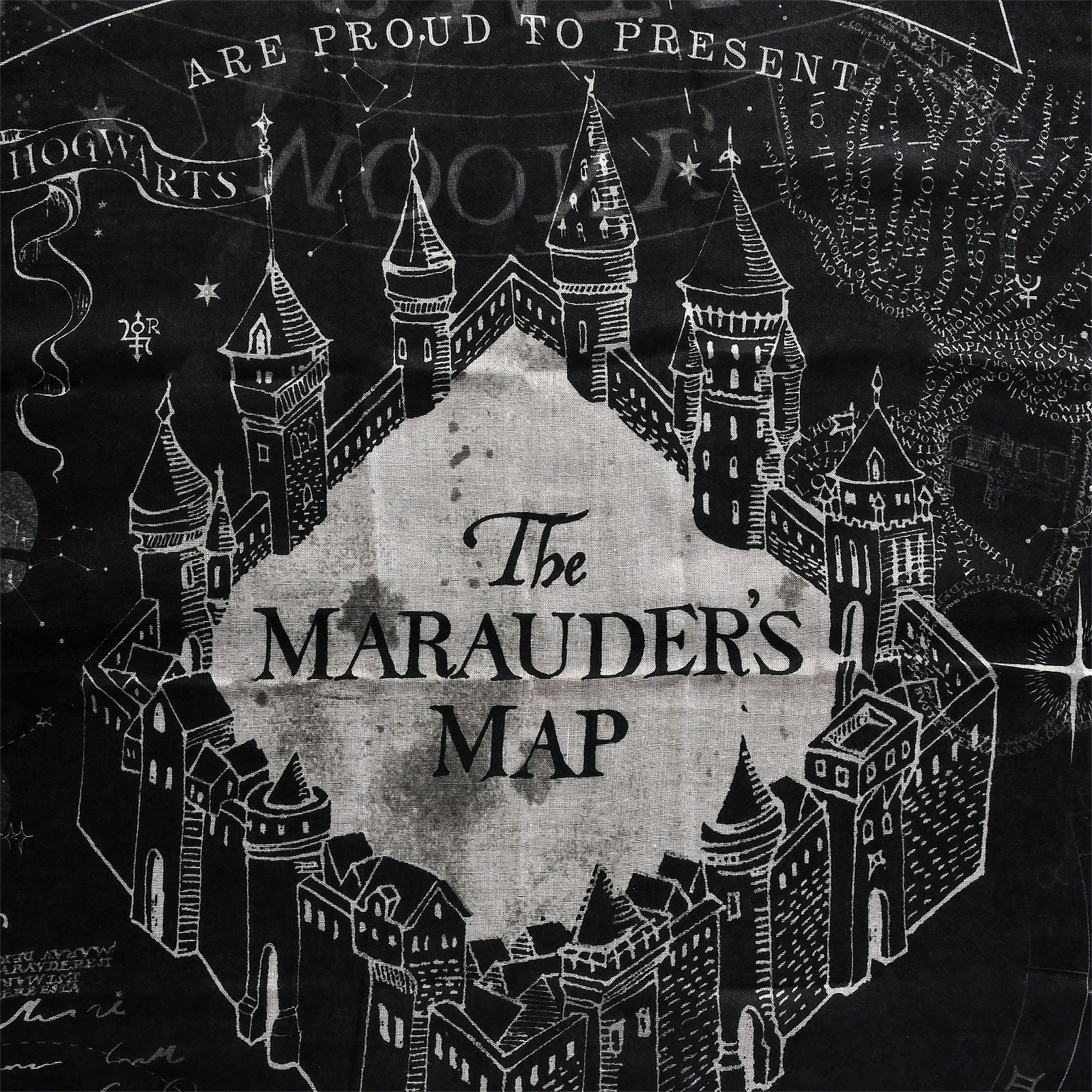 Productafbeelding Harry Potter - Marauders Map Loop Sjaal Zwart