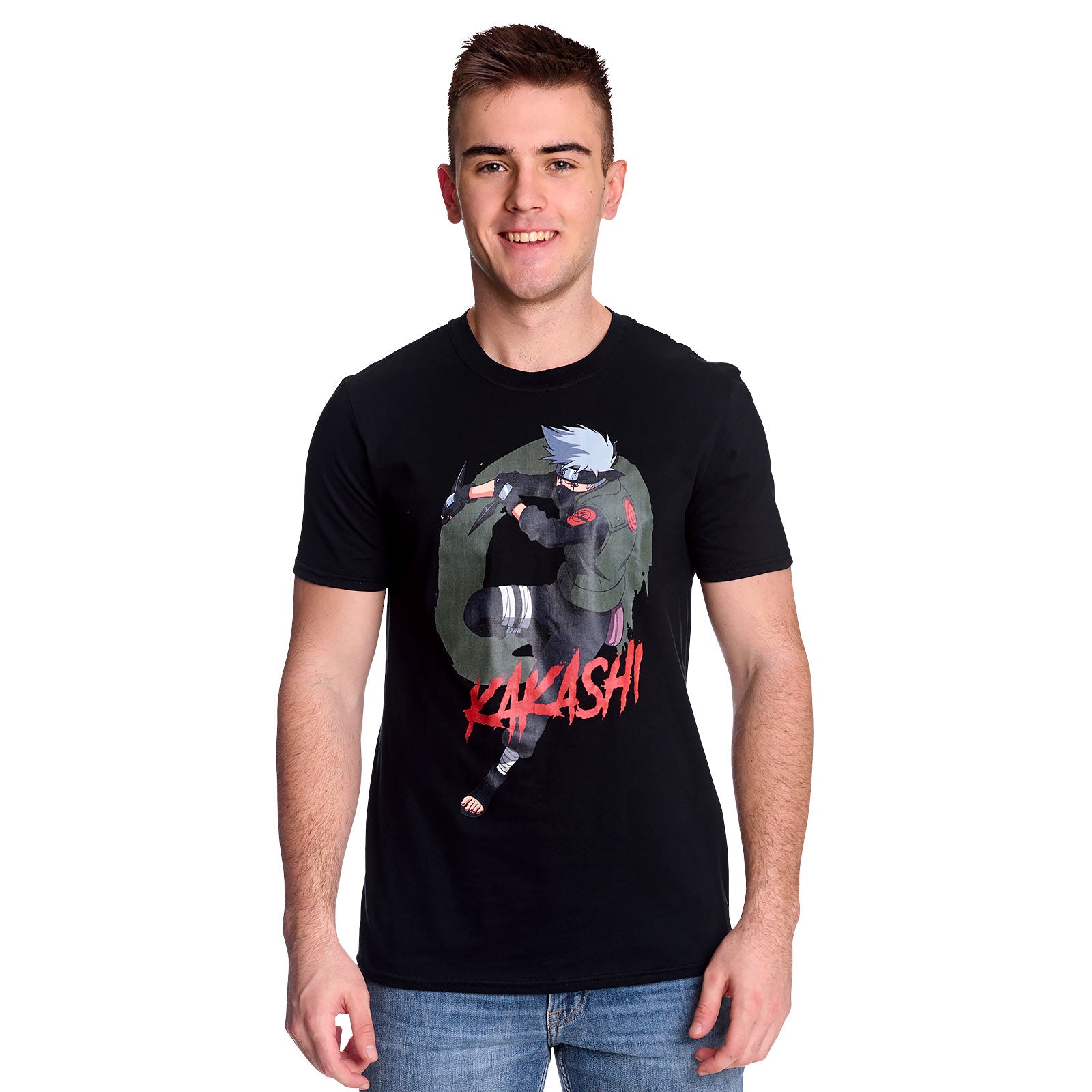 Productafbeelding Naruto - Kakashi Personage T-Shirt zwart