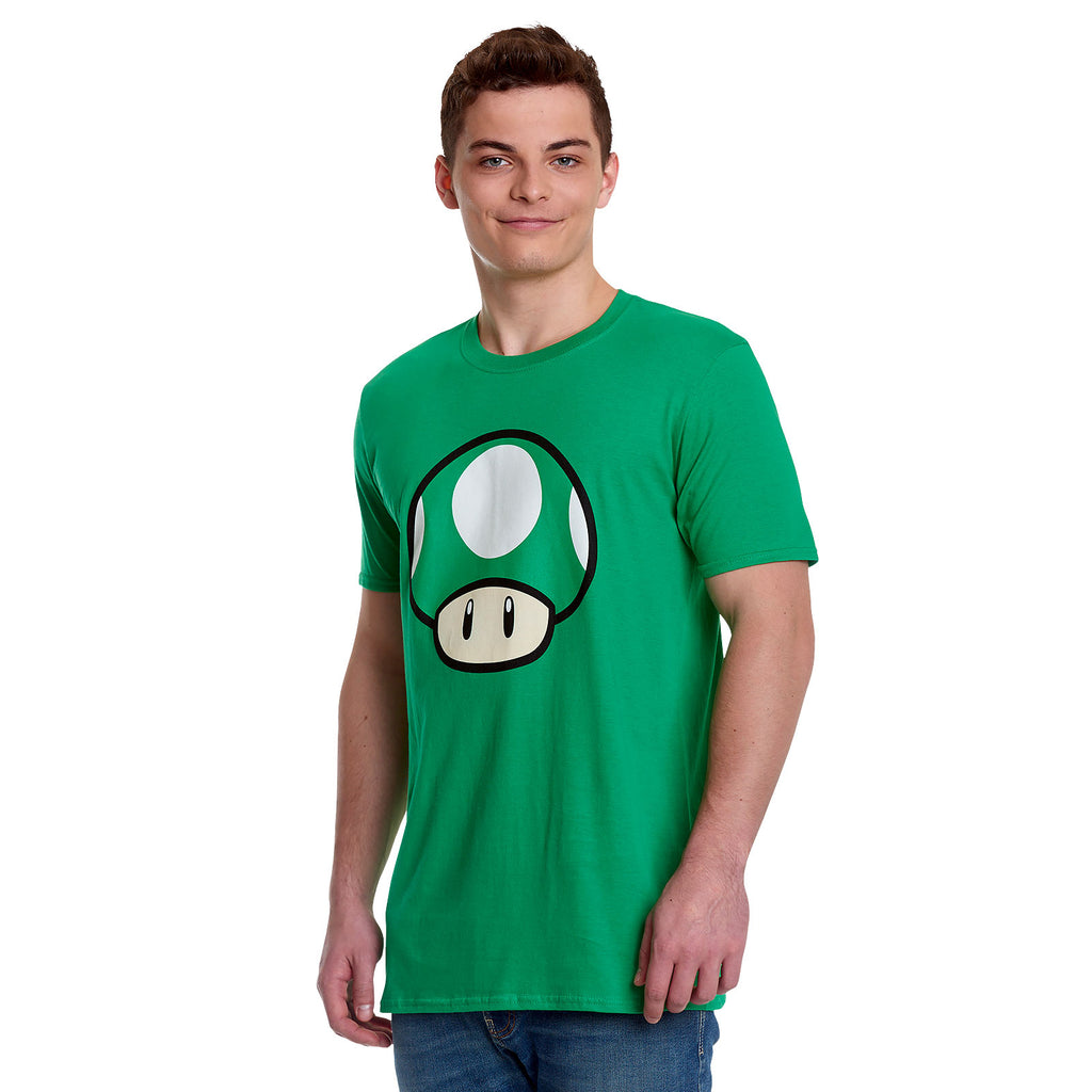 Productafbeelding Super Mario - 1 UP Paddenstoel T-Shirt groen