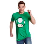 Productafbeelding Super Mario - 1 UP Paddenstoel T-Shirt groen