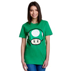 Productafbeelding Super Mario - 1 UP Paddenstoel T-Shirt groen