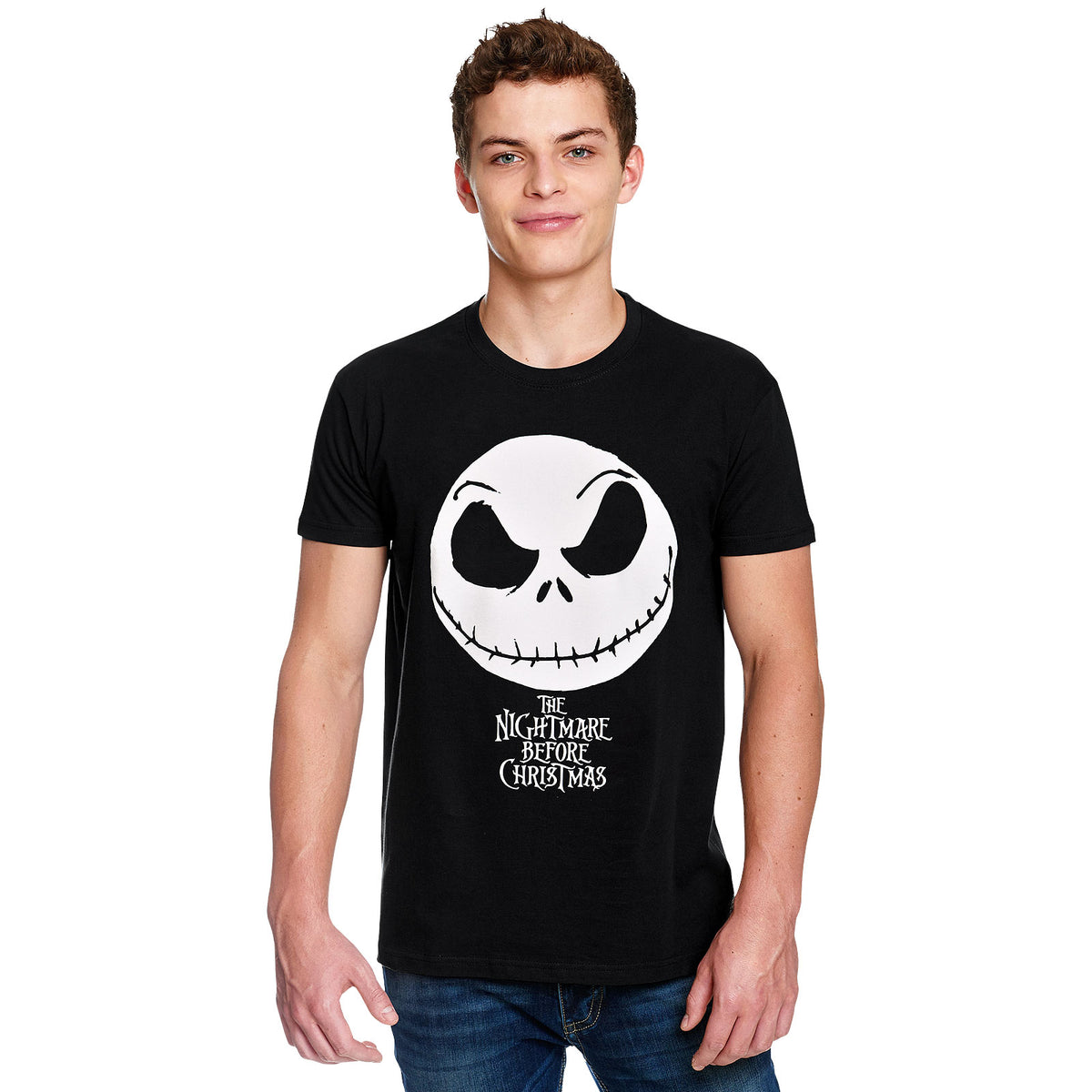 Productafbeelding Nightmare Before Christmas - Jack Face T-Shirt Zwart